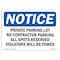 Signmission OSHA, Private Parking Lot No Contractor Parking, 10in X 7in Rigid Plastic, 7" W, 10" L, Landscape OS-NS-P-710-L-17820 - alternate 1